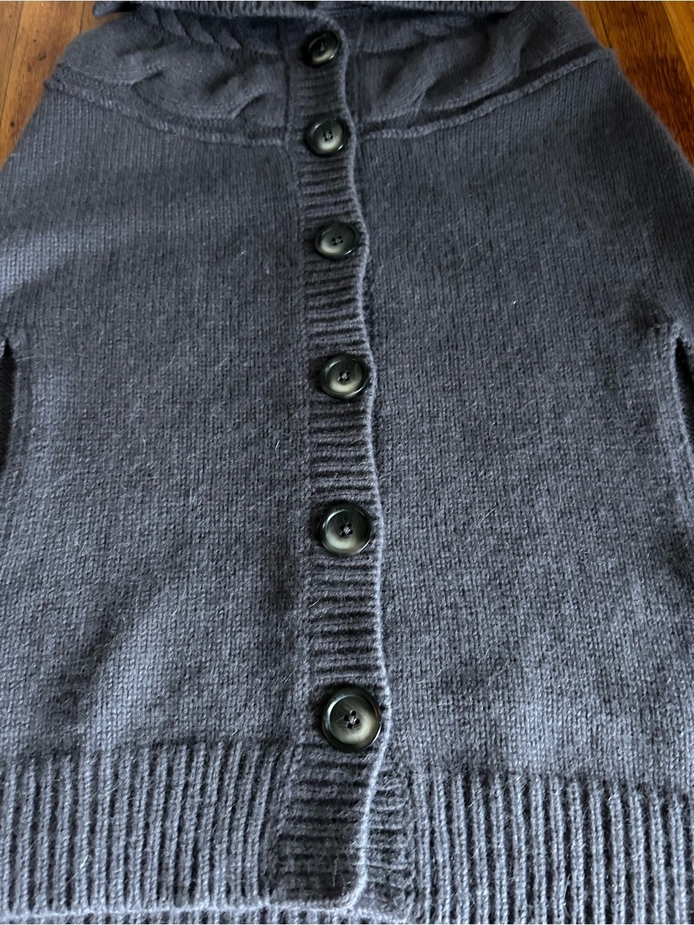Club Monaco Wool Cashmere Blend Poncho Gray Size XS - Picture 3 of 7